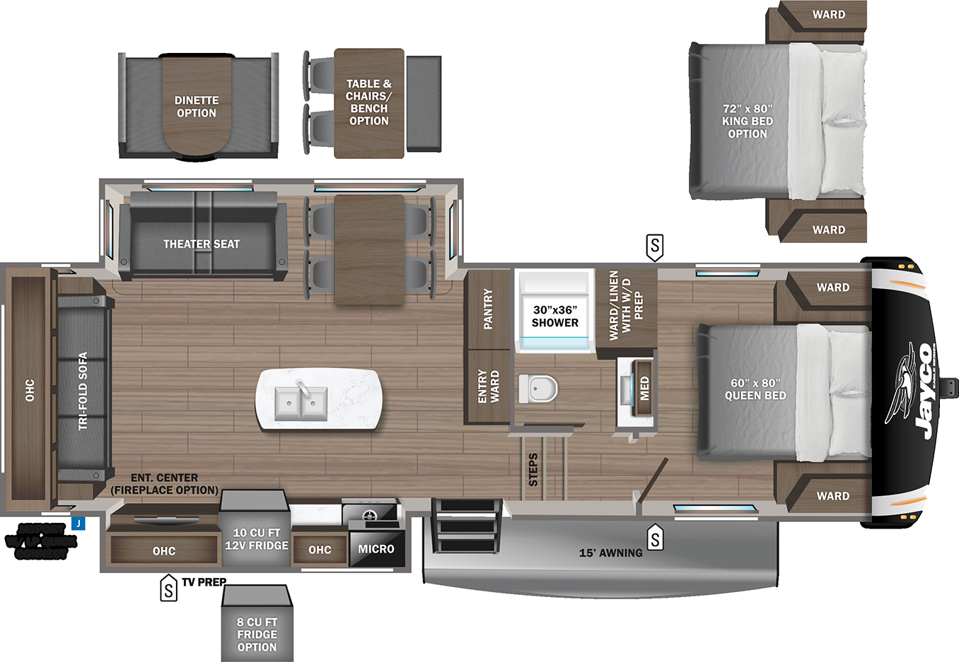 Jayco Eagle HT Fifth Wheel Floor Plans
