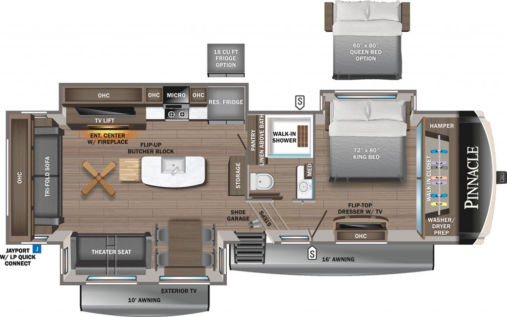 Pinnacle 5th Wheel Floor Plans