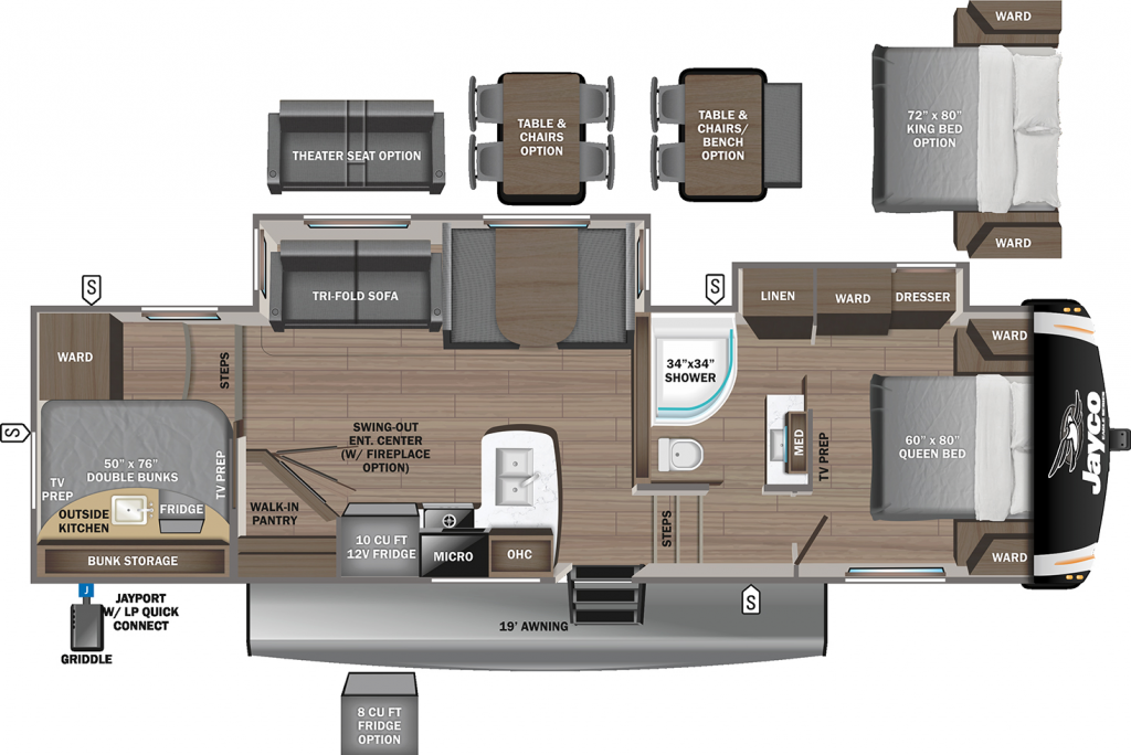 jayco eagle travel trailer floor plans 2019