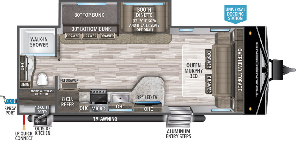 mini bunkhouse travel trailers