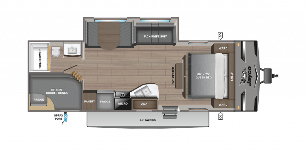 bunkhouse travel trailer under 9000 lbs