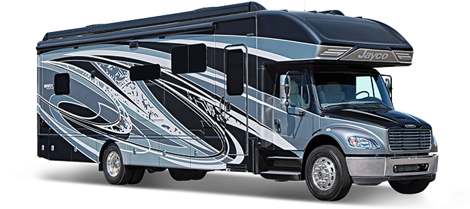 Motorized RVs like this Class C Motorhome offer simple mobility and easy traveling.