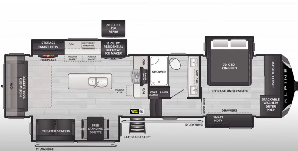 2024 Alpine 3303CK layout