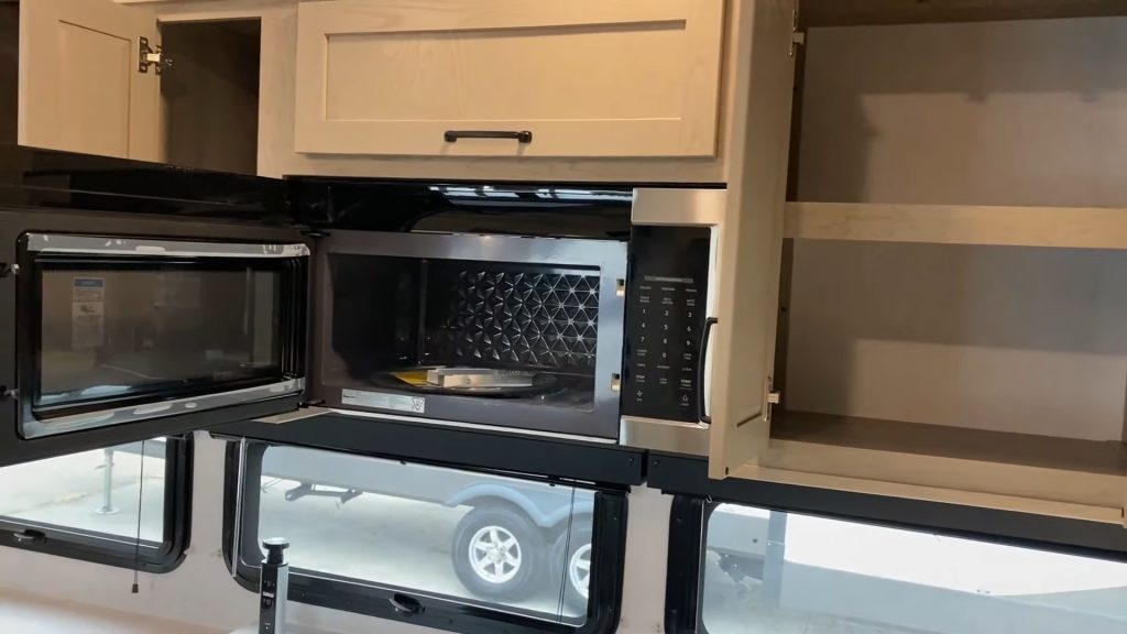 301RK microwave and storage