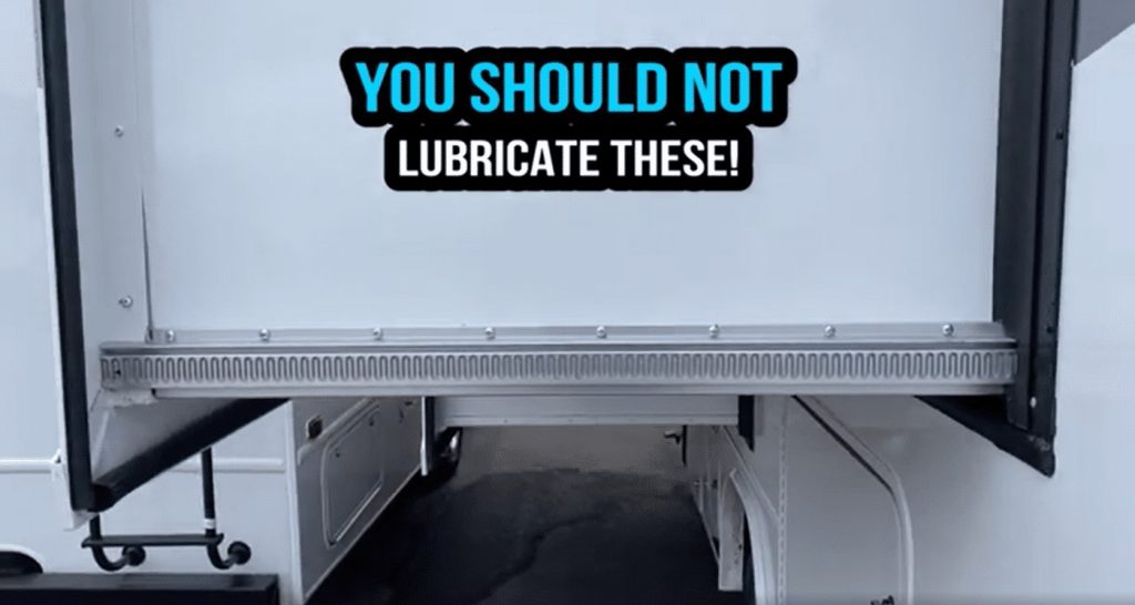 do not lubricate rv slides improperly