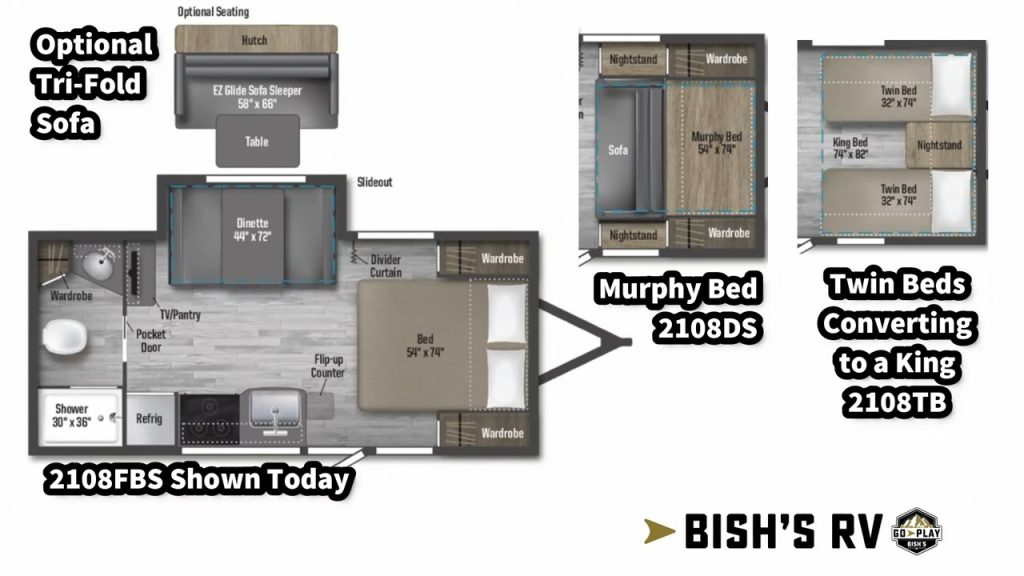 2024 Winnebago 2108 Series layout