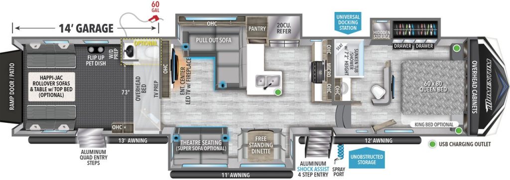 momentum 395ms toy hauler 5th wheel floor plan.jpg