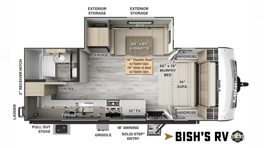 2024 Rockwood 2517S Floor Plan