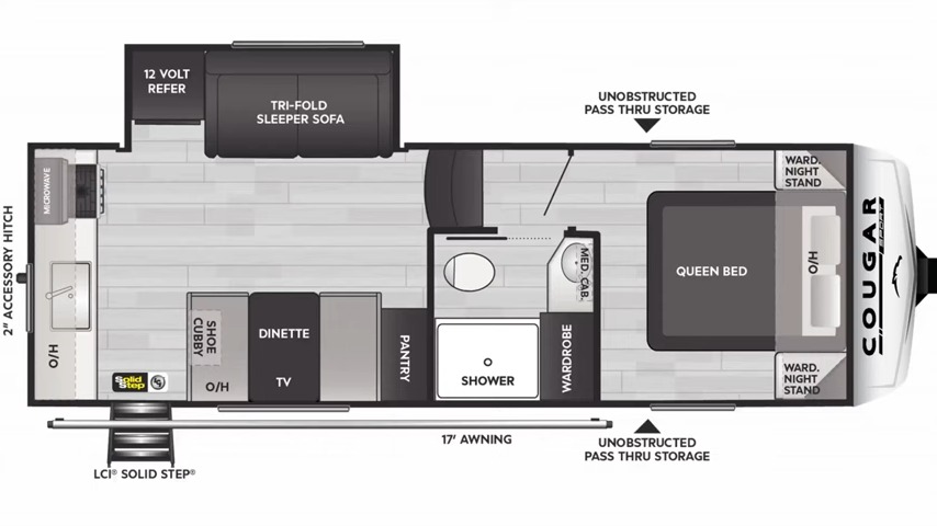 2024 Cougar 2100RK layout