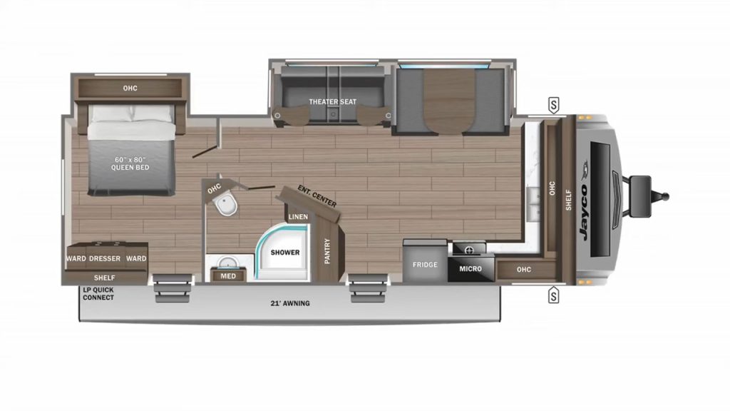 2024 White Hawk 26FK layout