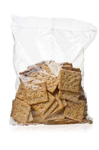 half full bag of crackers