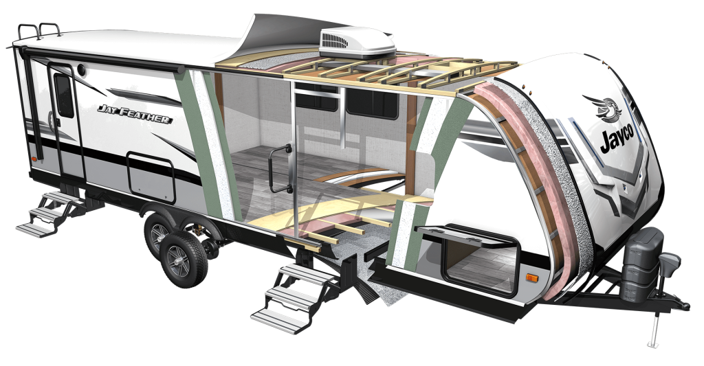 jayco jay feather cut-away image of construction details