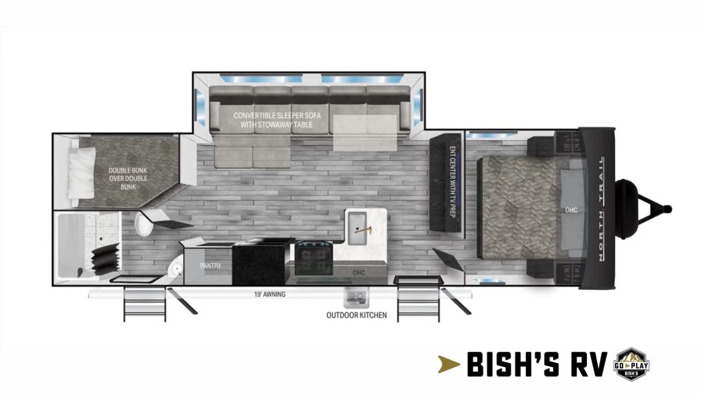 2024 North Trail 27DBH floorplan