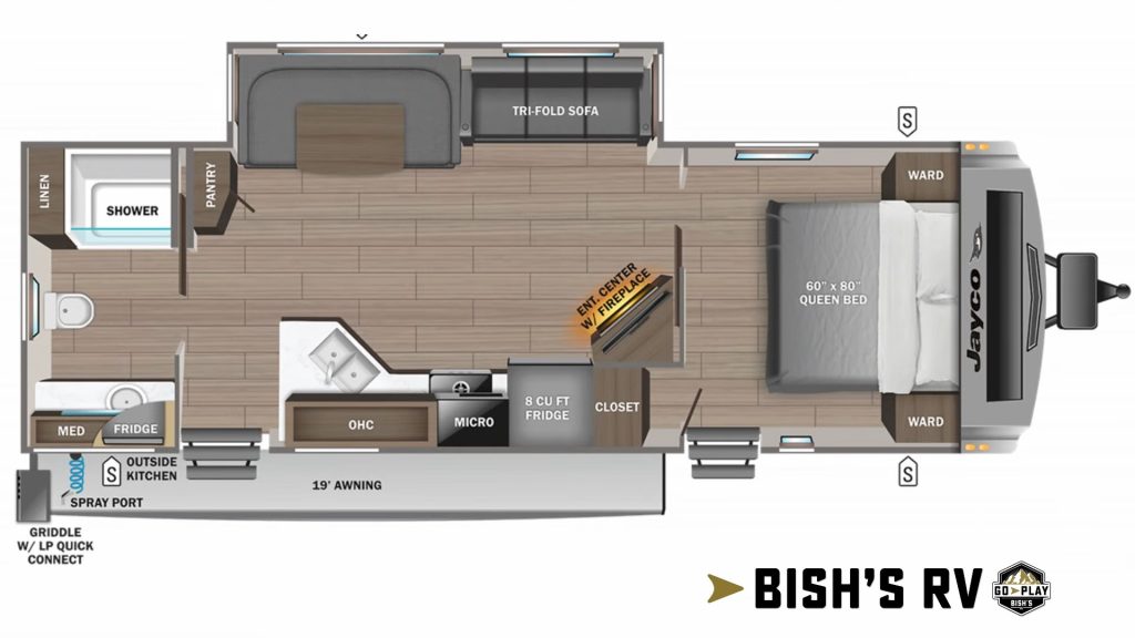 2024 White Hawk 27RB Floorplan