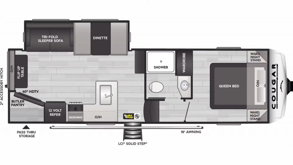 2024 Cougar 2400RE layout