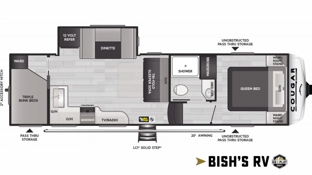 2024 Cougar 2700BH floorplan