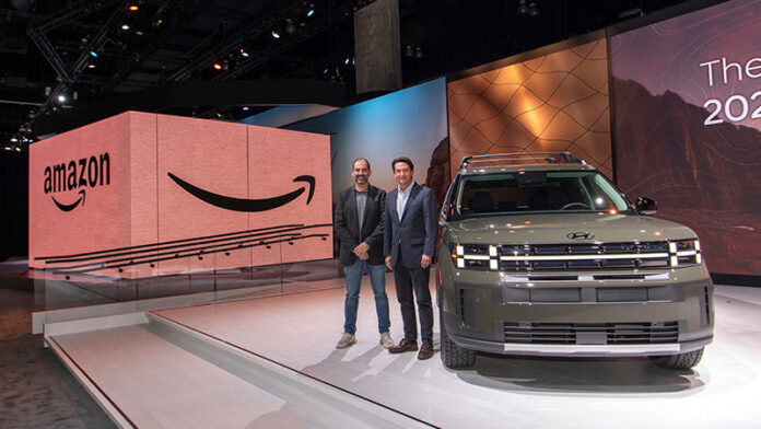 Amazon and Hyundai- ceos on stage