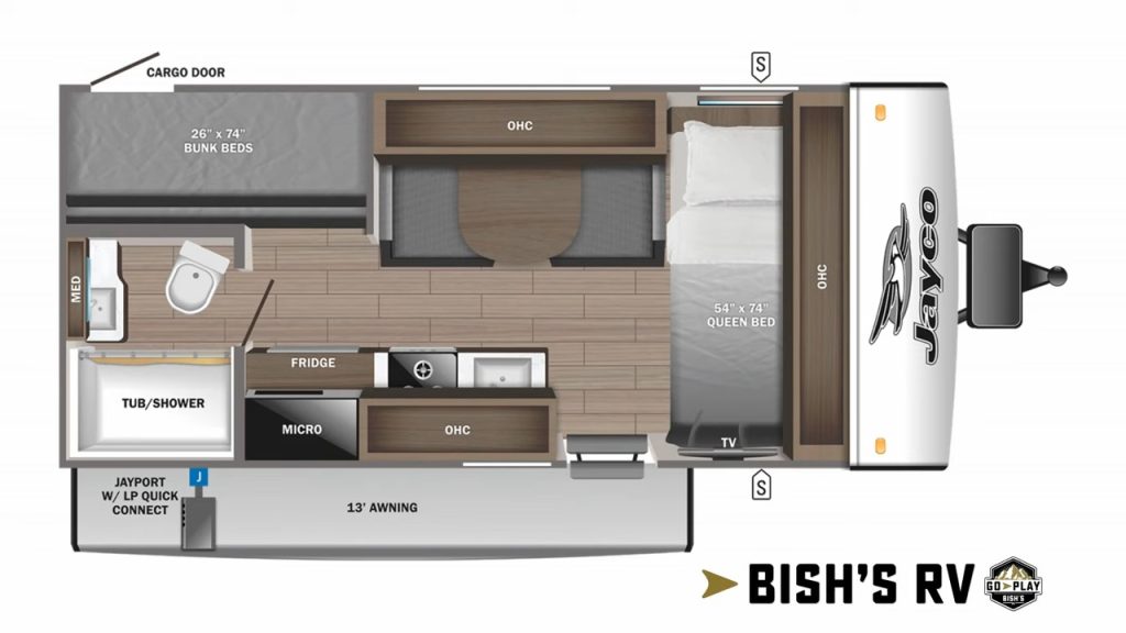 2024 Jay Feather 171BH Floorplan