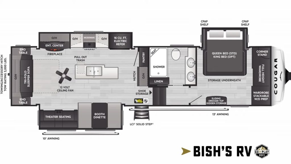 2024 Cougar 316RLS Floorplan