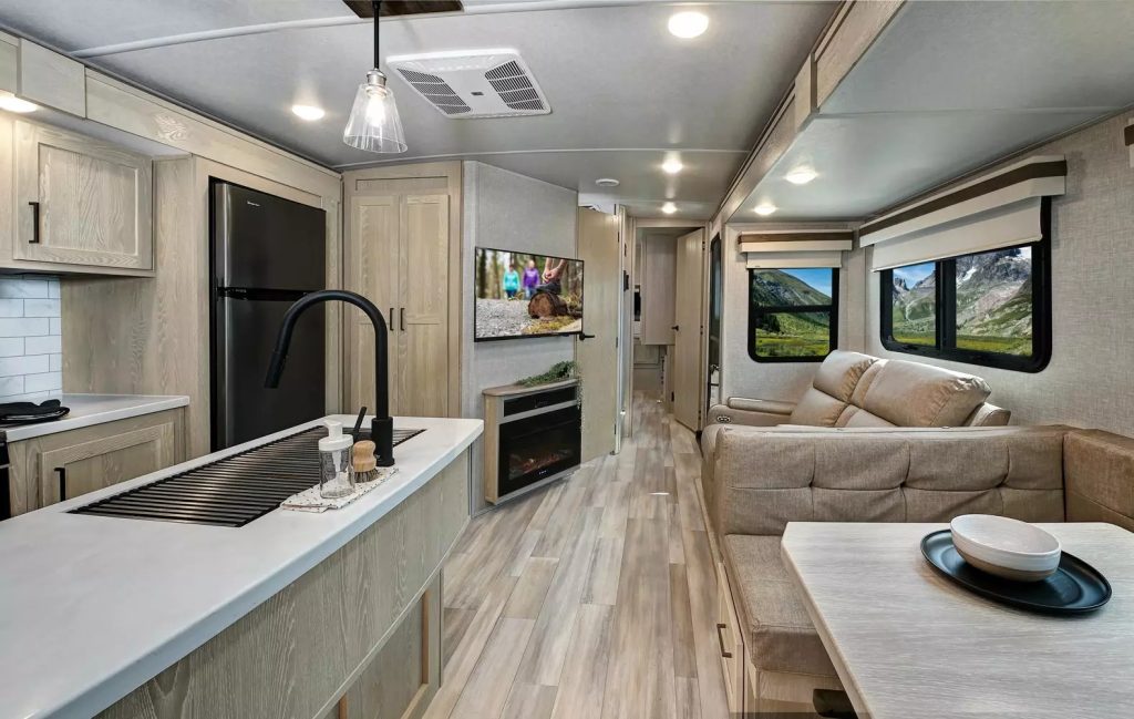 forest river Rockwood signature travel trailer camper interior available at Bish's RV