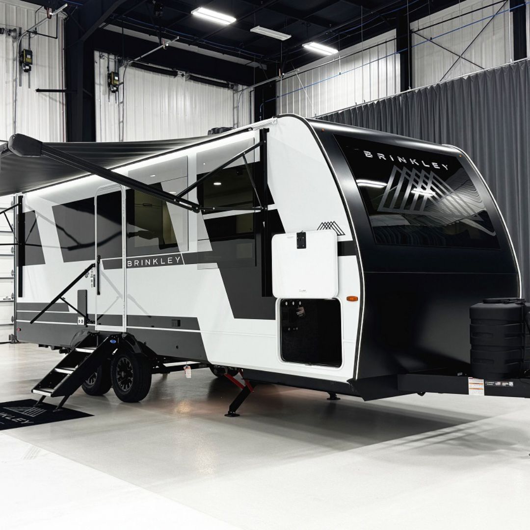 Exterior of Brinkley I 235 with awning open