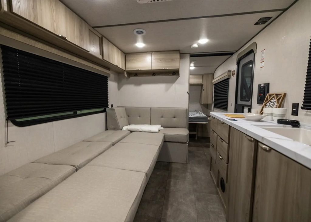 Mega Lounge inside  Forest River Wildwood FSX 266BHLE 