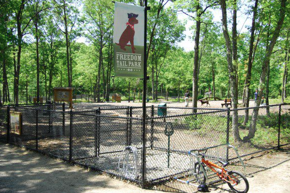Freedom Tail Park off-leash dog park at pet-friendly RV campground